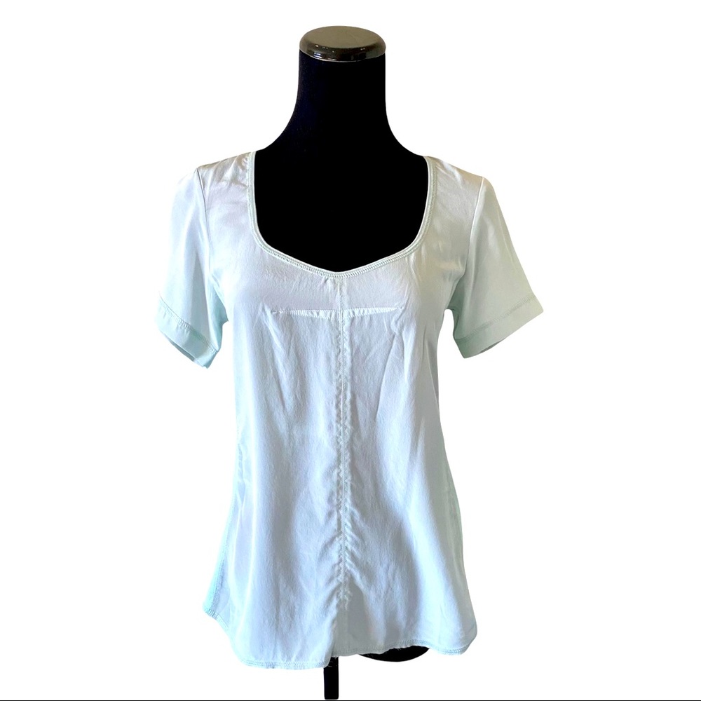NANETTE LEPORE Mixed Fabric Top NWT $228 Size Small Light Green